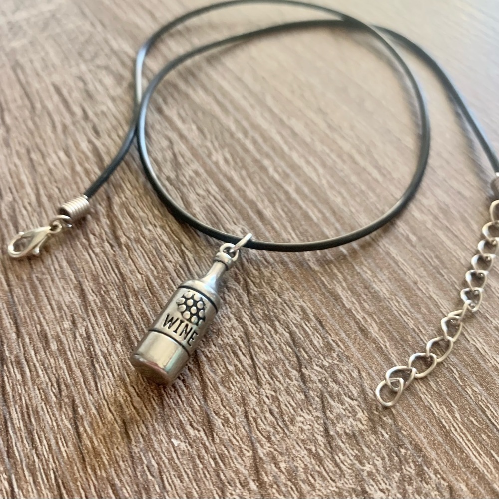 Vintage Y2K Charm on new Chain - UpCycled 90’s Jewelry - Wine Bottle Necklace